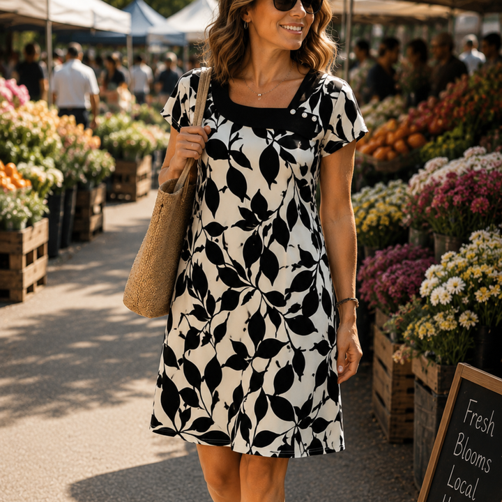 Sylvie – Botanical Print Mini Dress