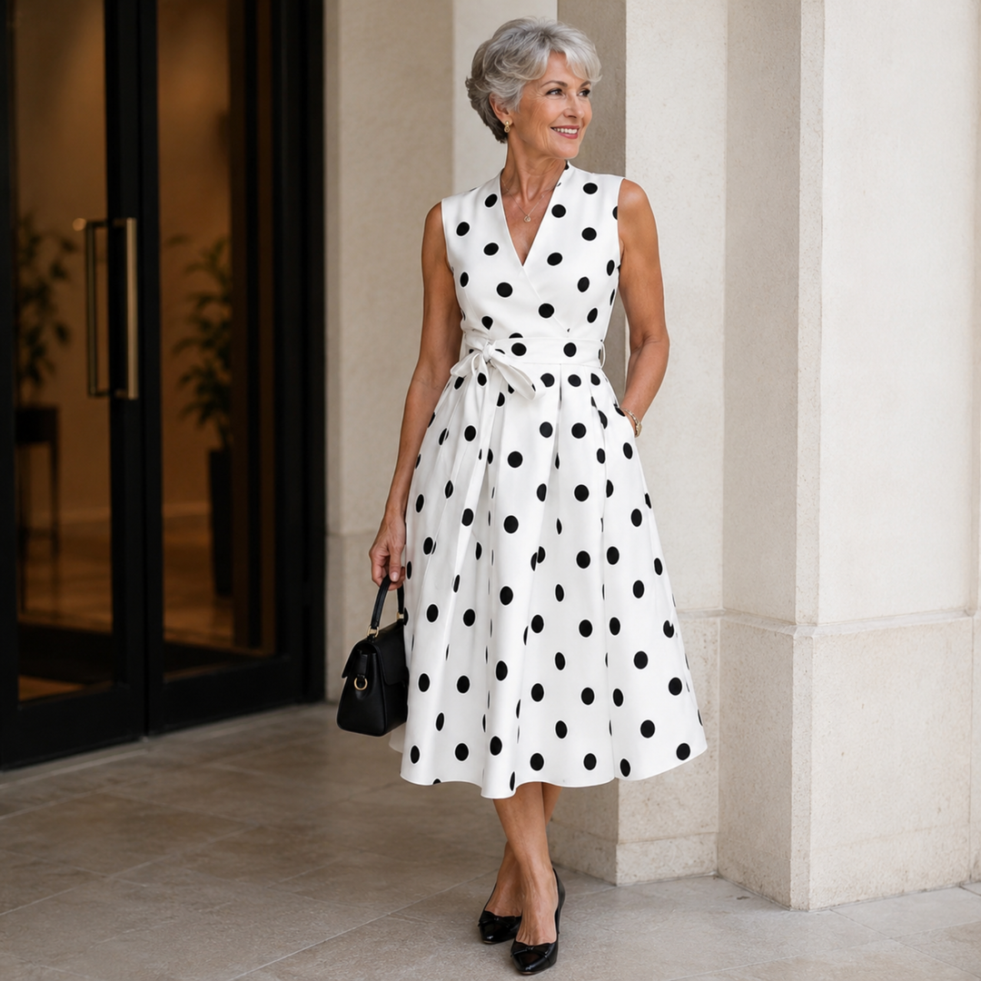 Dotty – Polka Dot V-Neck Dress