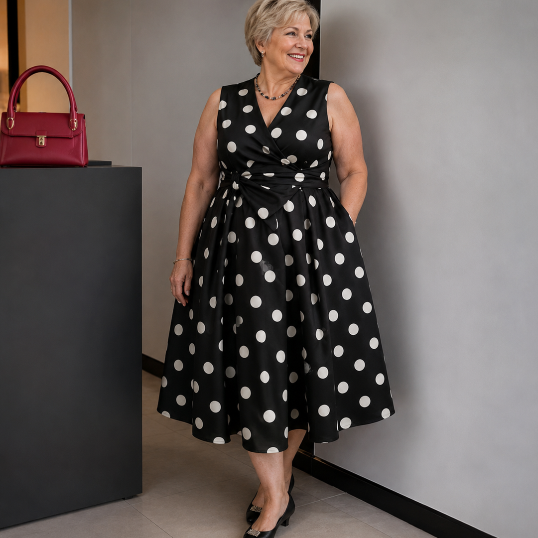 Dotty – Polka Dot V-Neck Dress