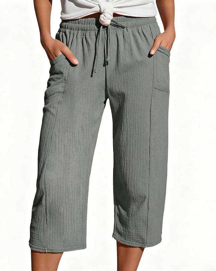 Cleo – Cotton Wide-Leg Cropped Pants