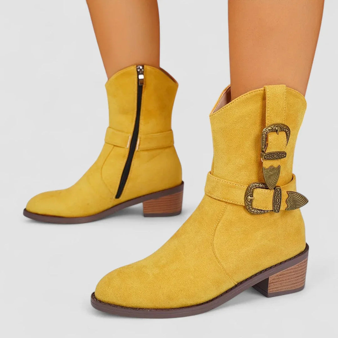 Rosa Western Comfort Boots – Yellow