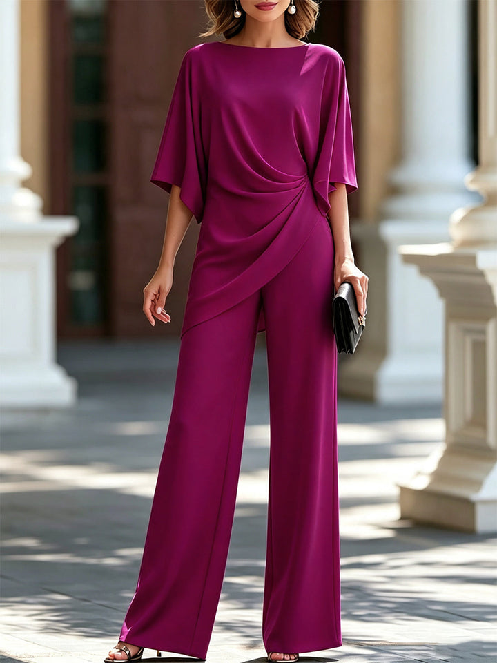 Genevieve Draped Waist Two-Piece Set