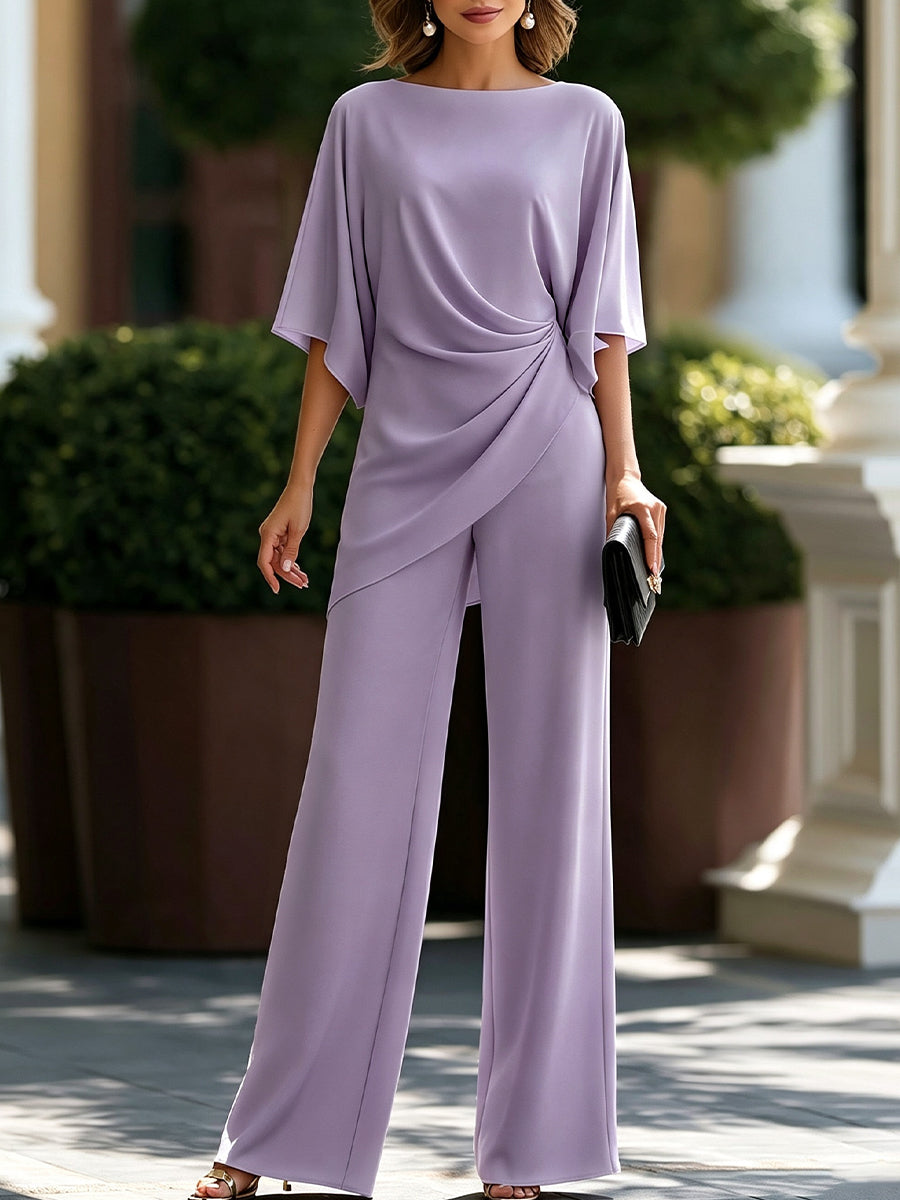Genevieve Draped Waist Two-Piece Set