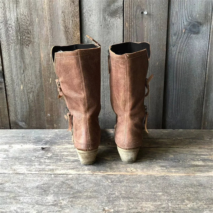 Amparo Leather Fall Boots – Tan