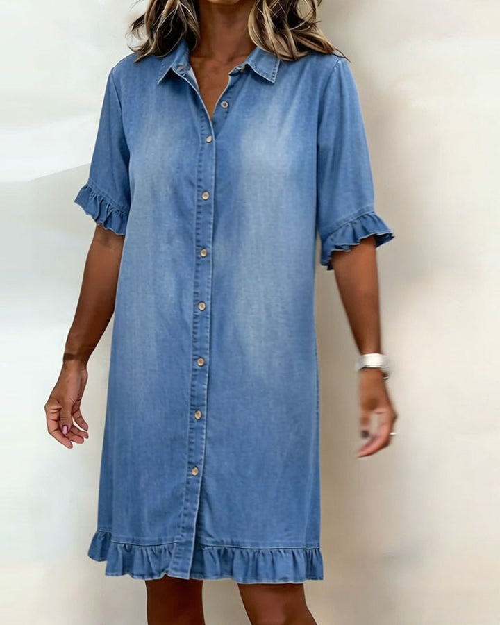 Solene Denim Shirt Dress