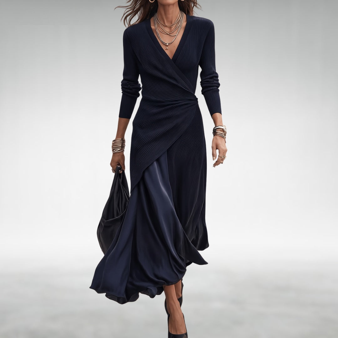 Sarah Luxe Maxi Dress - Navy