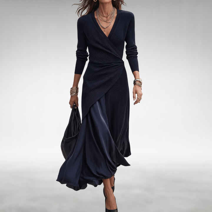 Sarah Luxe Maxi Dress - Navy