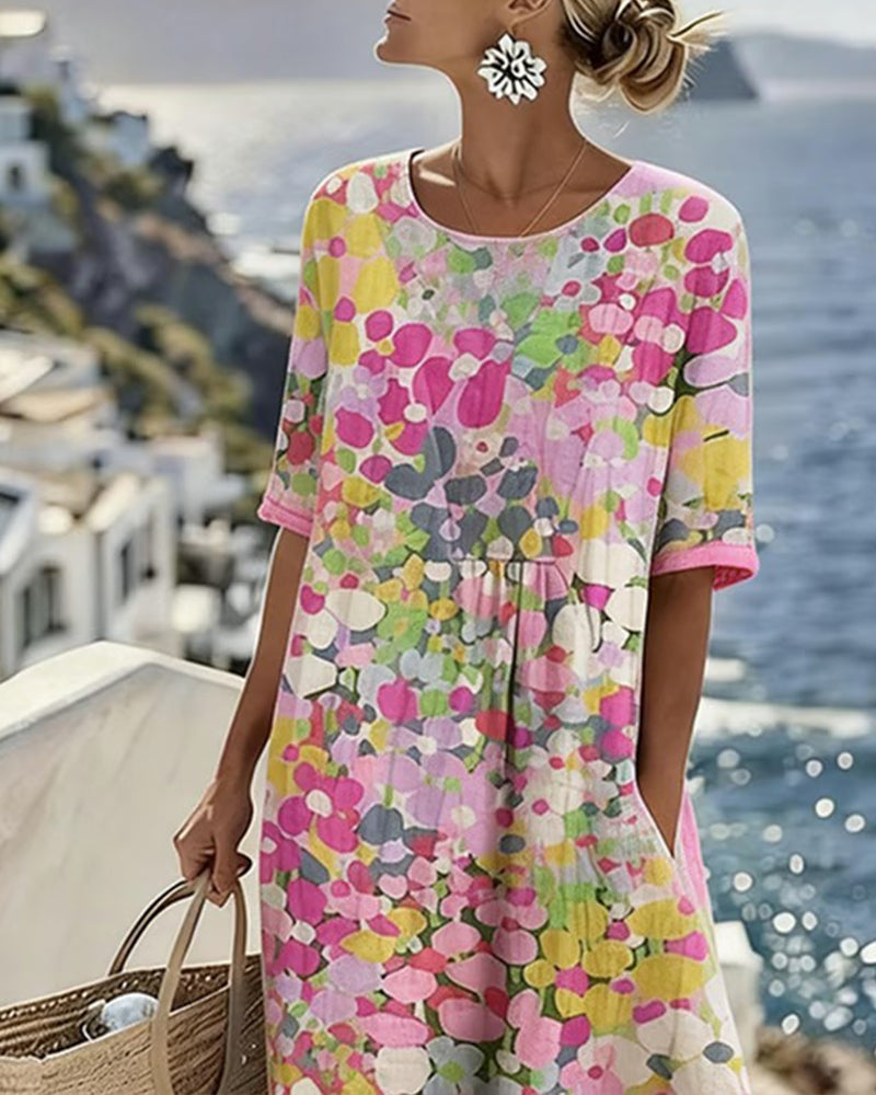 Elene Lightweight Floral Midi Dress