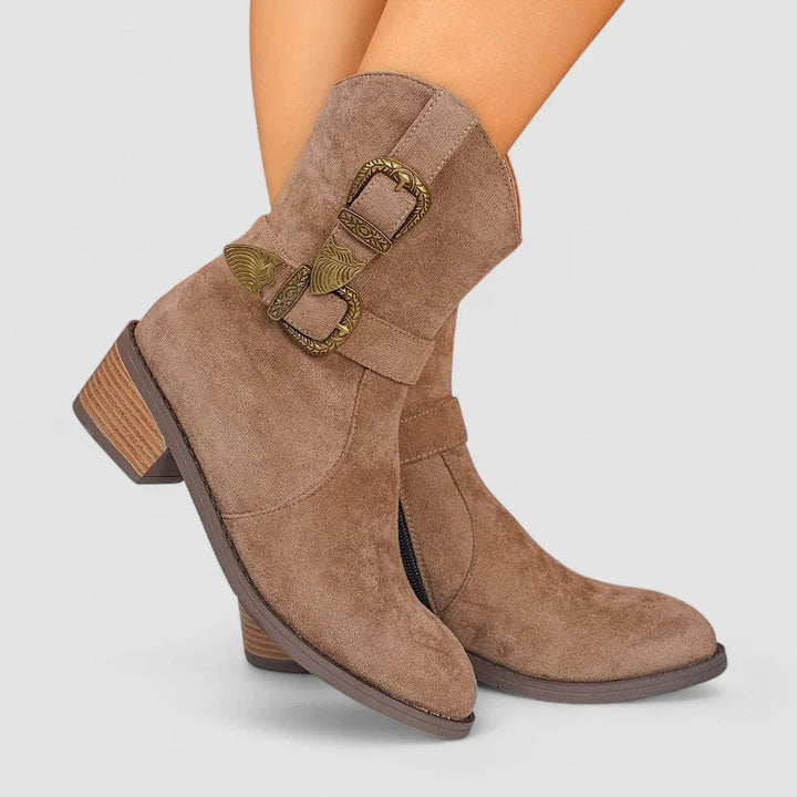 Rosa Western Comfort Boots – Brown