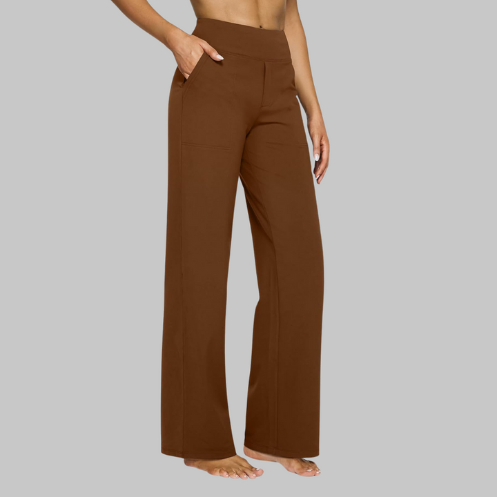 Klara Stretch Pants - Dark Brown