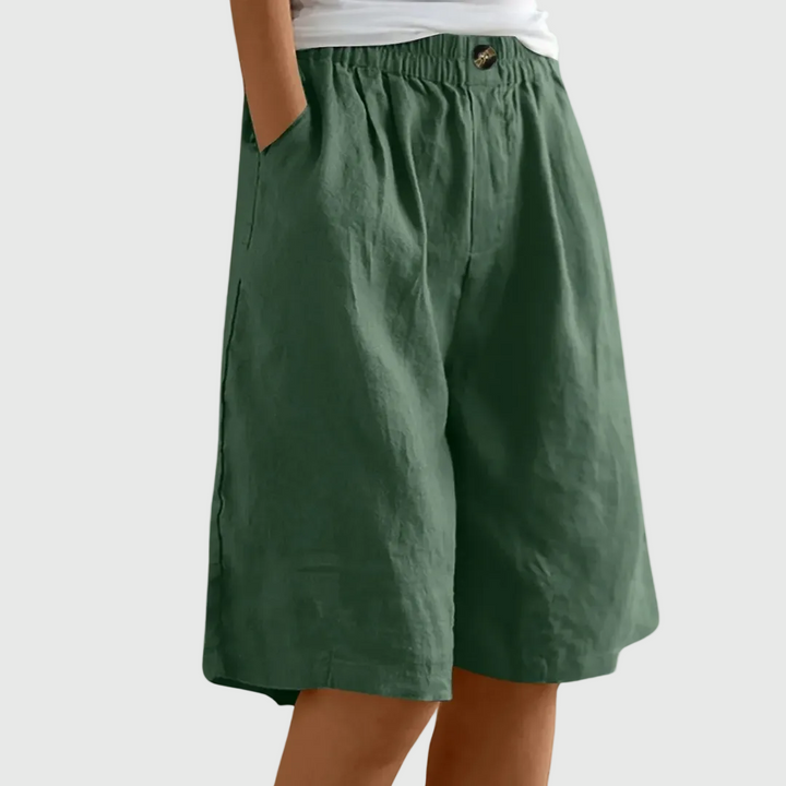 Madeleine – Wide-Leg Elastic Waist Shorts