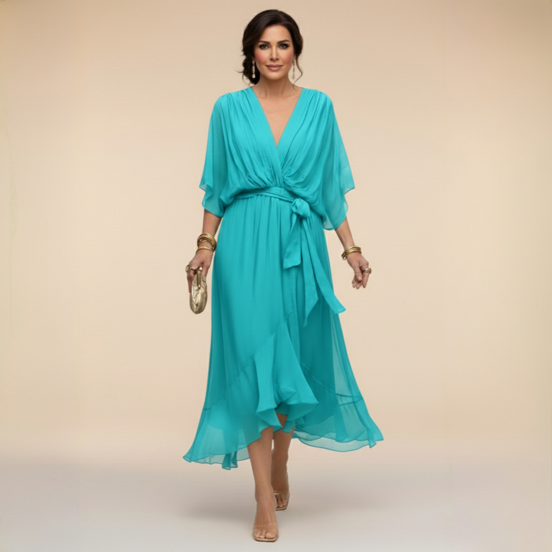 Monica – V-Neck Flowing Dress