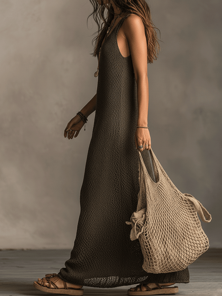 Olive Knit Maxi Dress