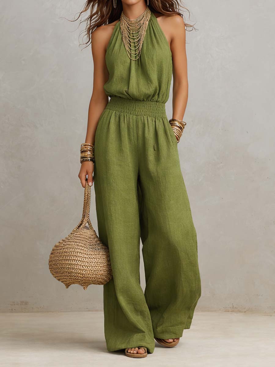 Valeria Elegant Linen Jumpsuit
