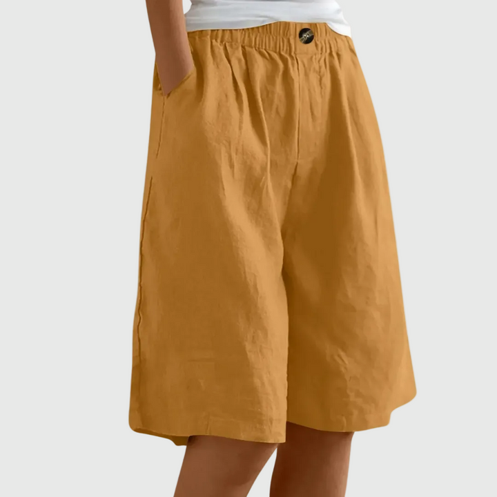 Madeleine – Wide-Leg Elastic Waist Shorts