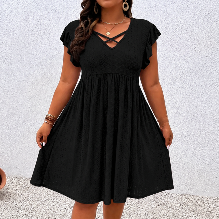 Phoebe – V-Neck Ruffle Dress