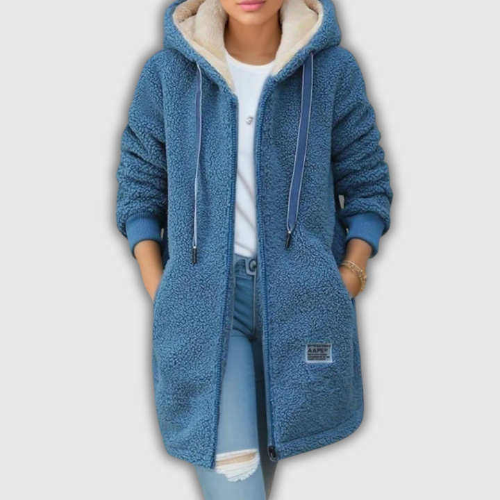 Hazel Hooded Teddy Fleece Coat
