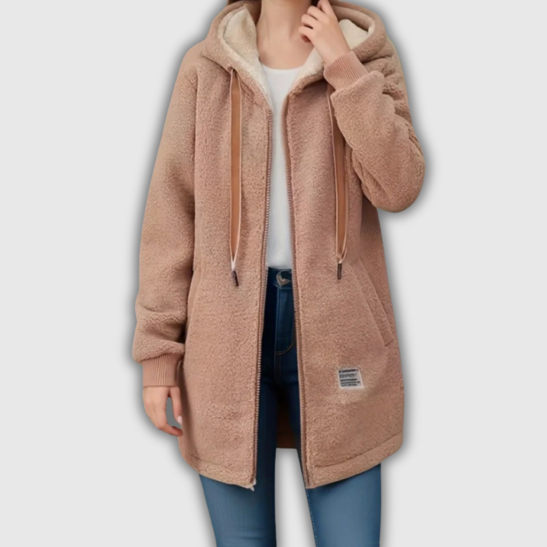Hazel Hooded Teddy Fleece Coat