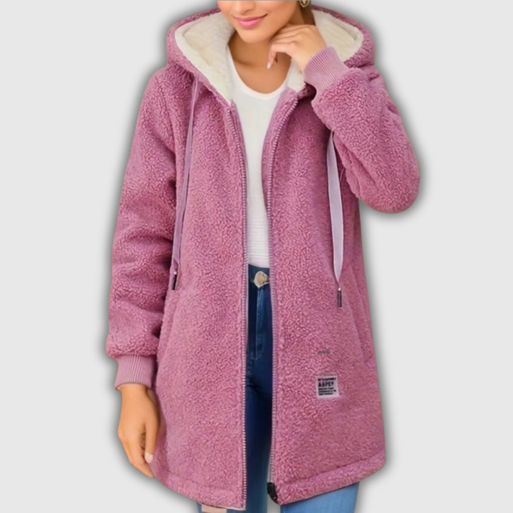 Hazel Hooded Teddy Fleece Coat