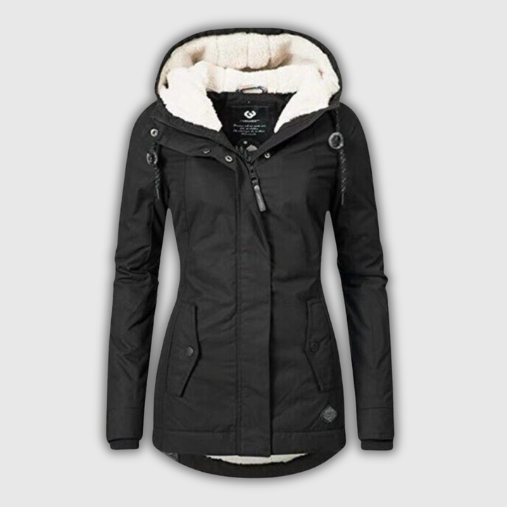 Ethel | Fleece-Lined Hooded Coat