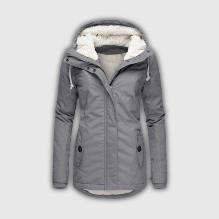 Ethel | Fleece-Lined Hooded Coat