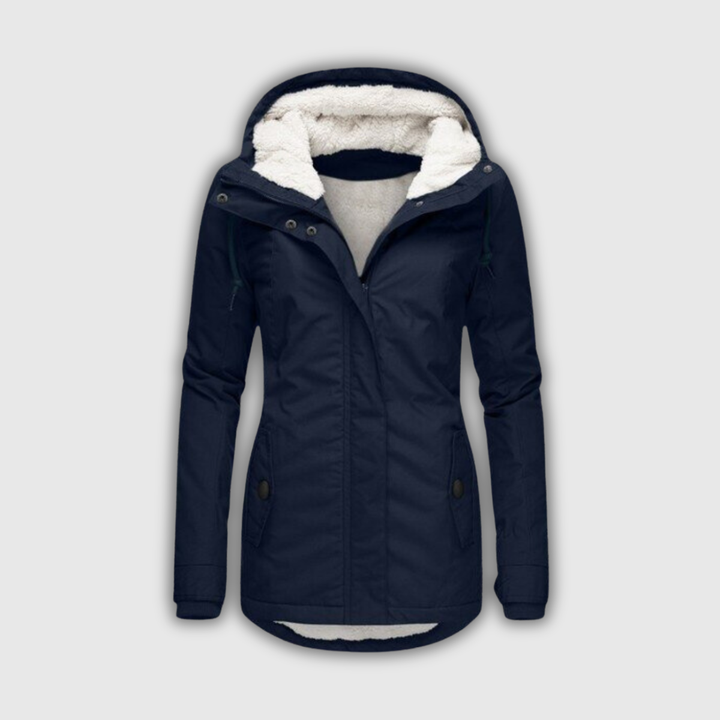 Ethel | Fleece-Lined Hooded Coat