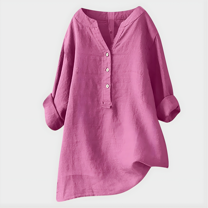 Elara – Elegant V-Neck Blouse