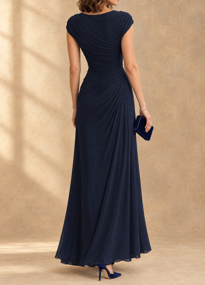 Cynthia Cowl Neck Maxi Dress - Navy