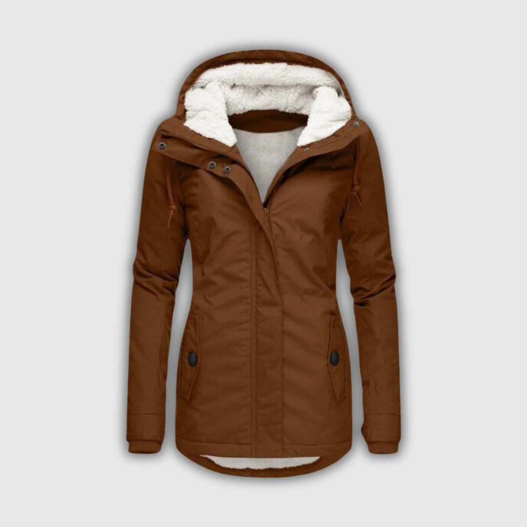 Ethel | Fleece-Lined Hooded Coat