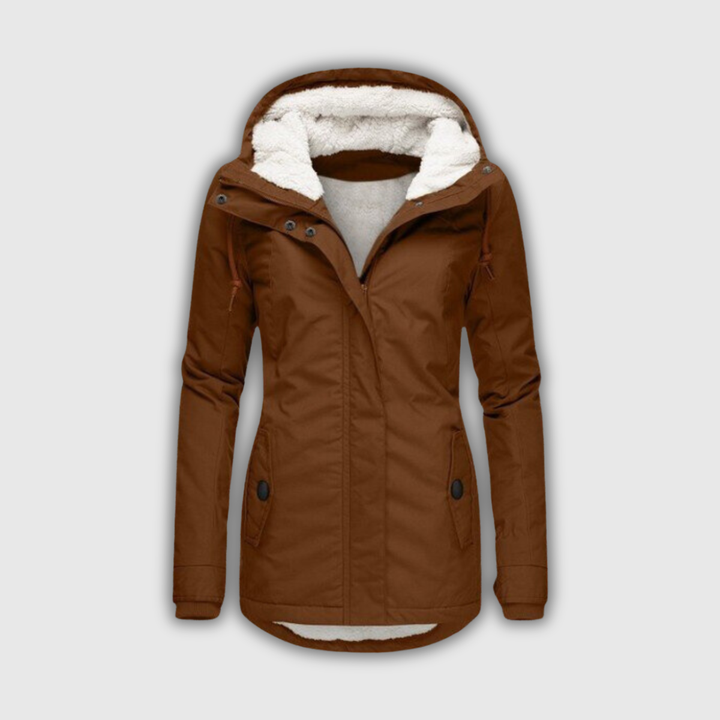 Ethel | Fleece-Lined Hooded Coat