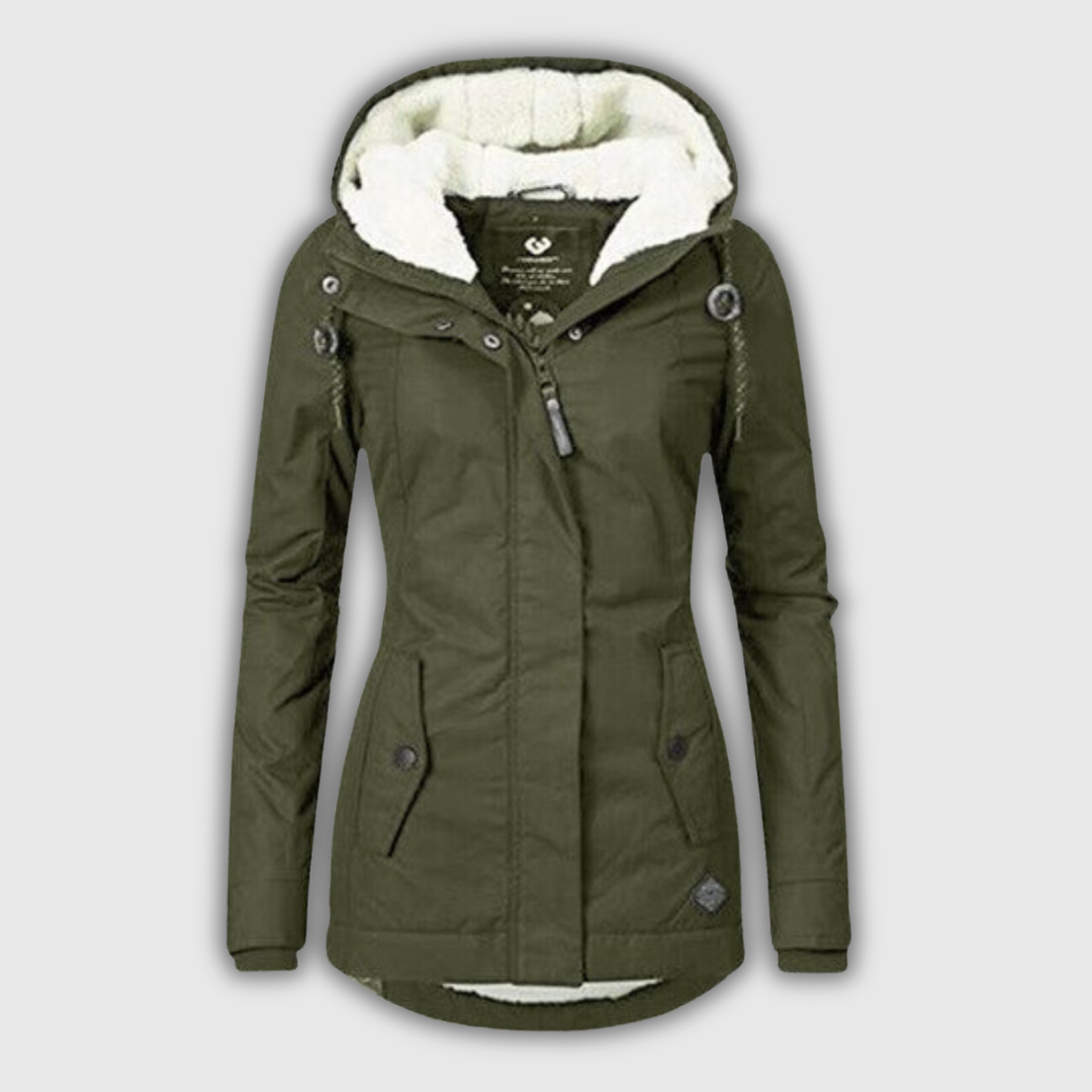 Ethel | Fleece-Lined Hooded Coat