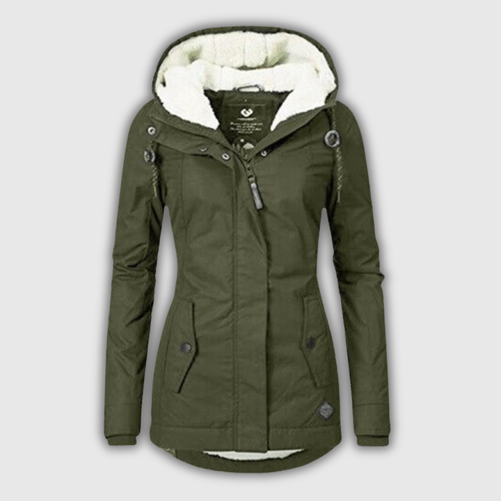 Ethel | Fleece-Lined Hooded Coat