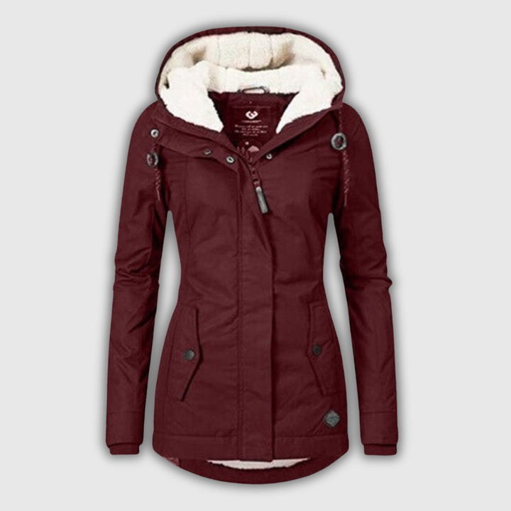 Ethel | Fleece-Lined Hooded Coat