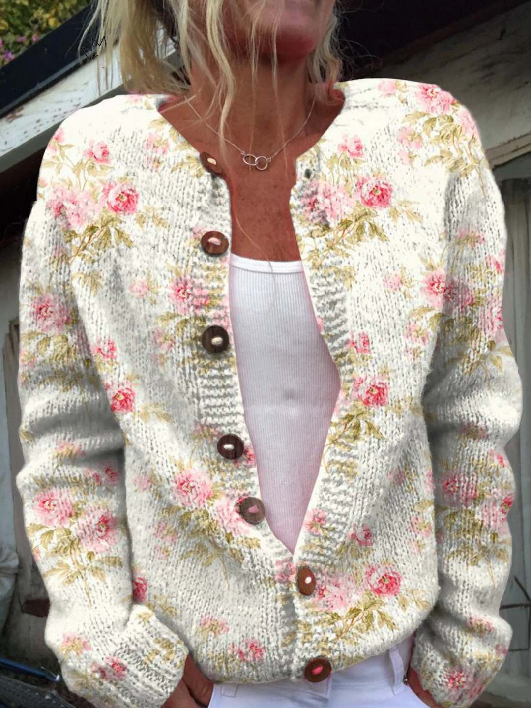 Lillian | Vintage Floral Knit Cardigan