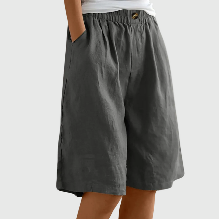 Madeleine – Wide-Leg Elastic Waist Shorts
