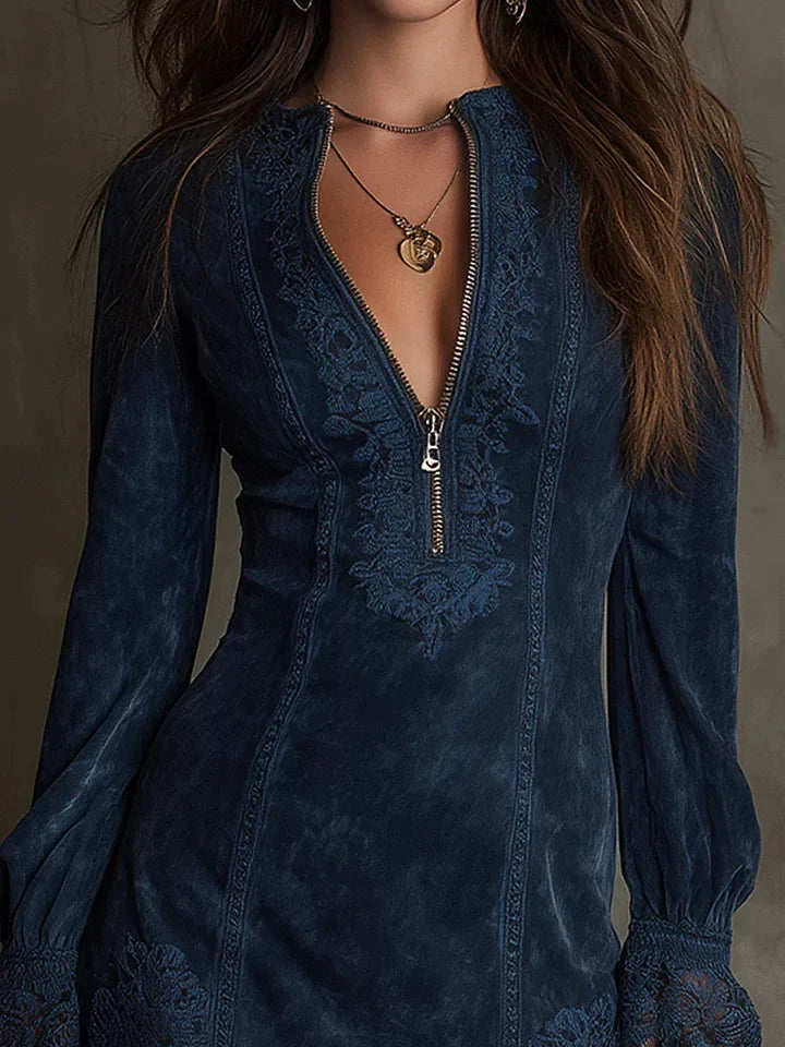 Debbie Suede Lace Mini Dress