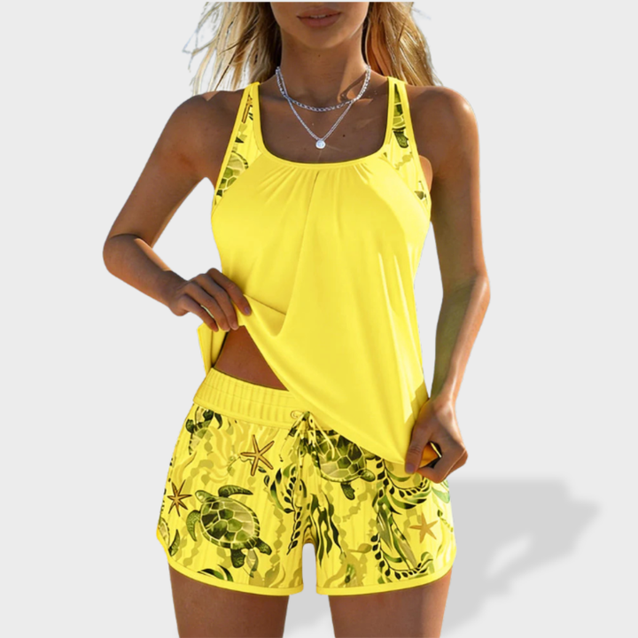 Penelope Elegant Tankini Set with Tummy Coverage