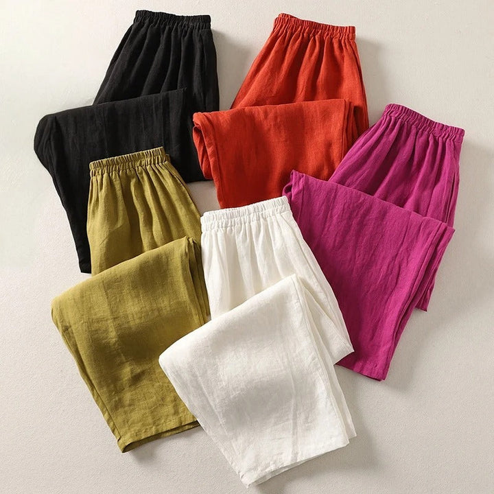 Faye – Cotton Linen Wide-Leg Pants