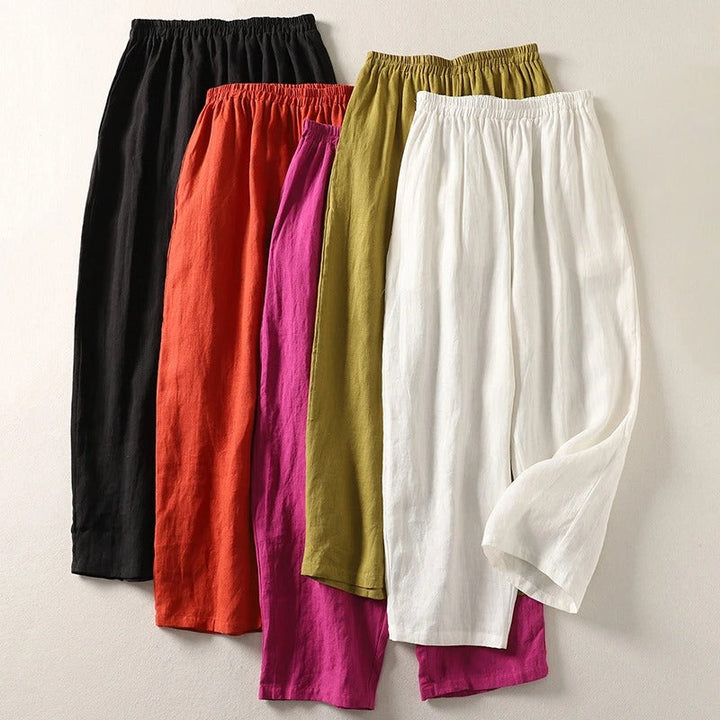 Faye – Cotton Linen Wide-Leg Pants