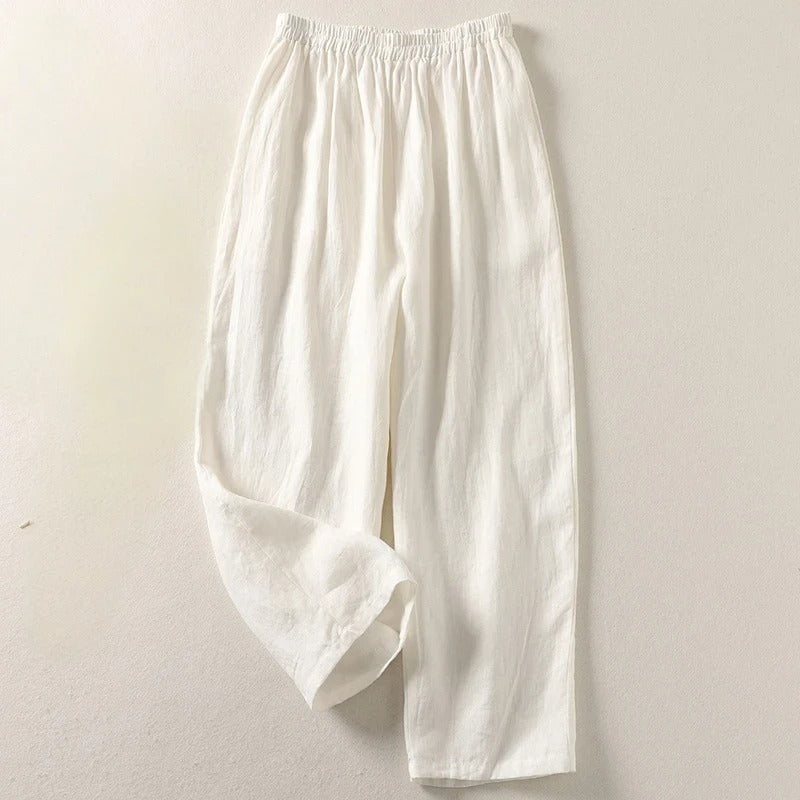 Faye – Cotton Linen Wide-Leg Pants