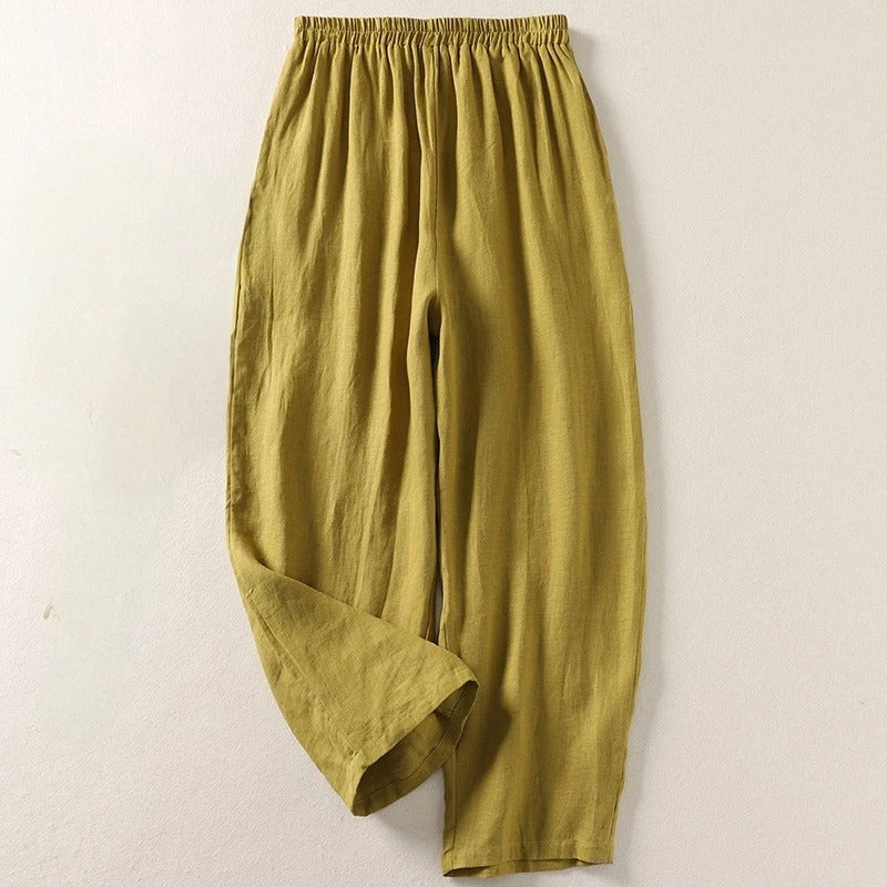 Faye – Cotton Linen Wide-Leg Pants