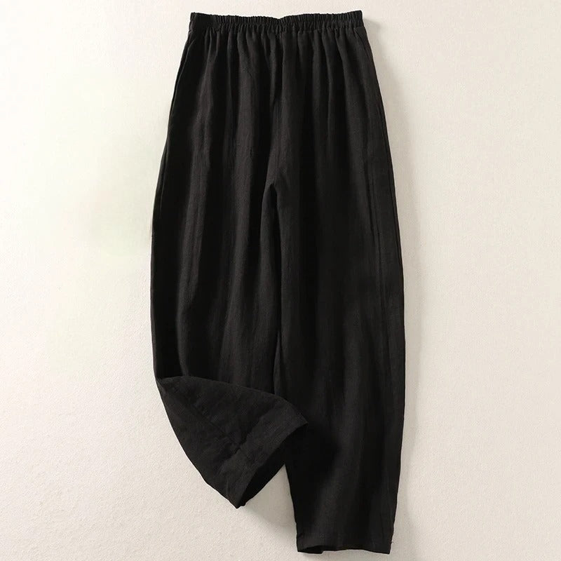 Faye – Cotton Linen Wide-Leg Pants