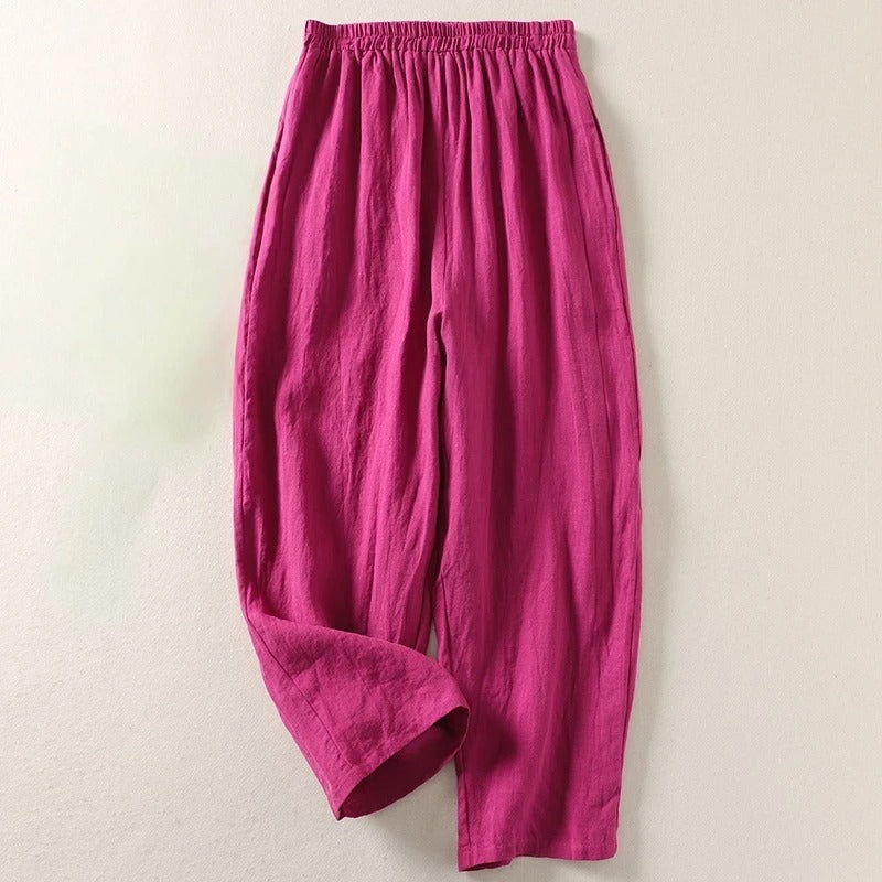 Faye – Cotton Linen Wide-Leg Pants