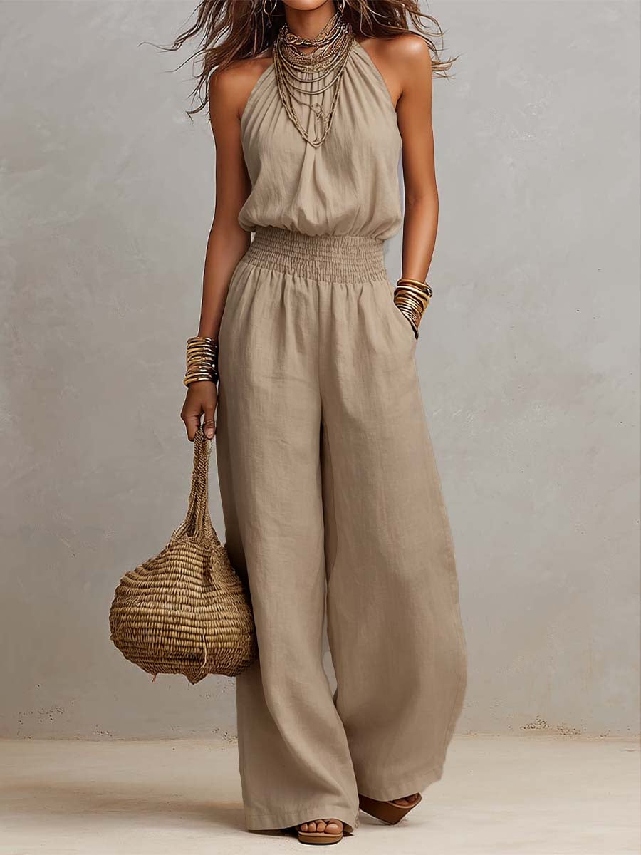 Valeria Elegant Linen Jumpsuit