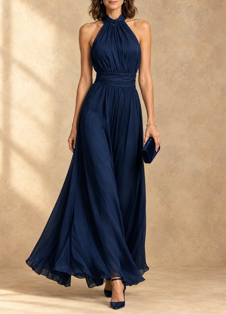 Paula Halter Maxi Dress - Navy