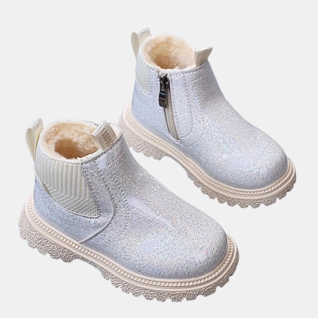 Tilly Girls' Glitter Faux Fur Lined Chelsea Boots