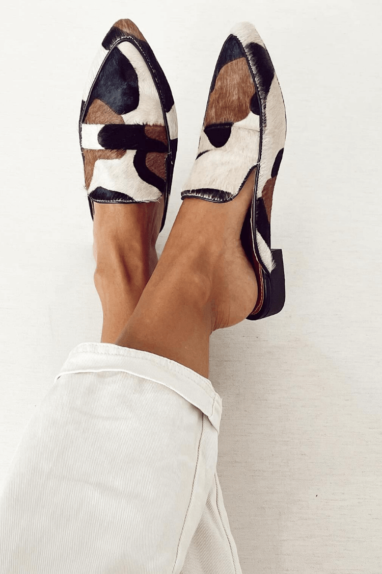 Emery Stylish Comfort Loafers - Black and White