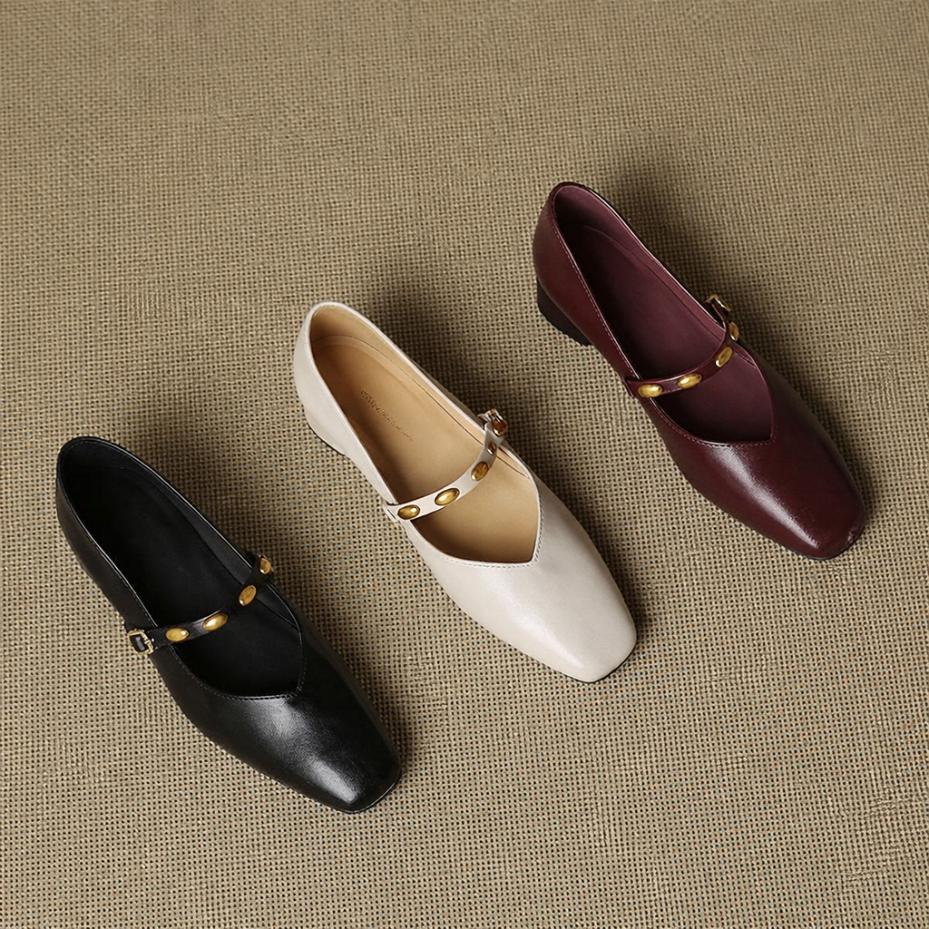 Zyra Leather Flats