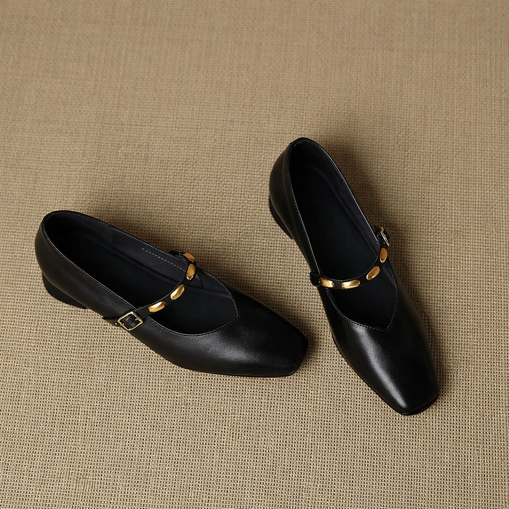 Zyra Leather Flats