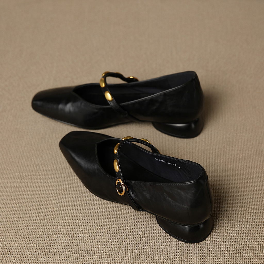 Zyra Leather Flats